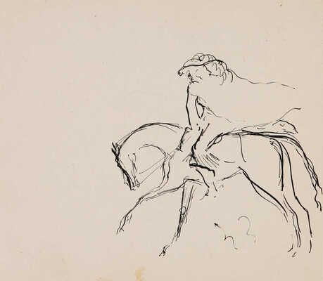 Бехтеев Владимир Георгиевич. Лот из 19 иллюстраций к роману Т. Готье «Девица Мопен» на 16 листах, на оборотной стороне наброски (для издательства Academia)